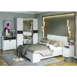 Pat Стендмебель Salma КР 026 160x200 Oak Anchor Light/White Gloss (cu mec. de ridicare) Thumb