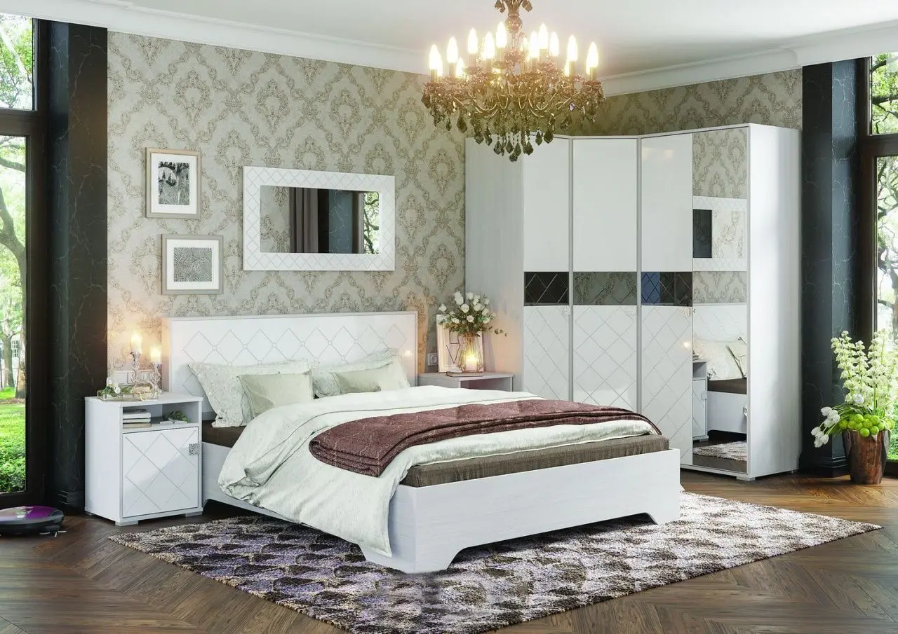 Pat Стендмебель Salma КР 026 160x200 Oak Anchor Light/White Gloss (cu mec. de ridicare) - 7