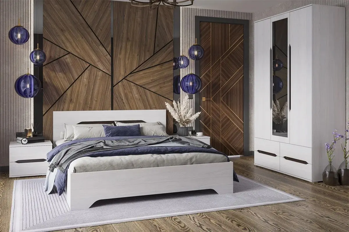 Pat Стендмебель Valensiya КР 012 160x200 Oak Anchor Light (bază lamele) - 6