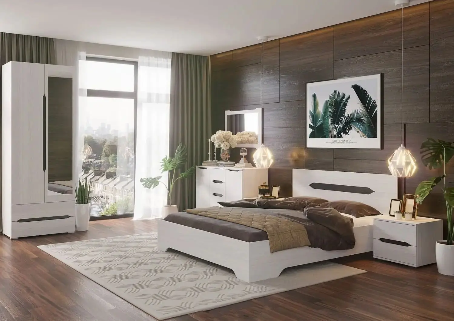 Pat Стендмебель Valensiya КР 012 160x200 Oak Anchor Light (bază lamele) - 7