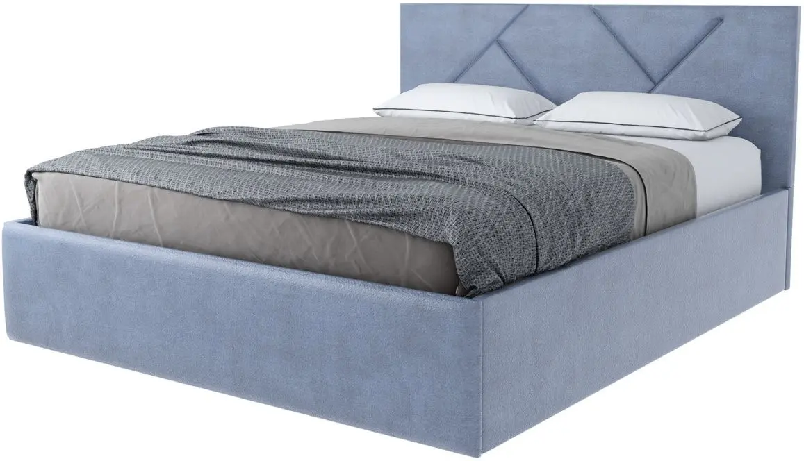 Кровать Stolline Лима 1.8 Серо-Голубой (с подъем. мех.)