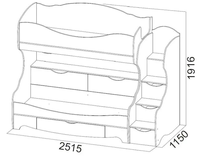 Pat suprapus SV-mebel Akvarel 1 80х200 (Ash Anchor Light/White Matt) - 2