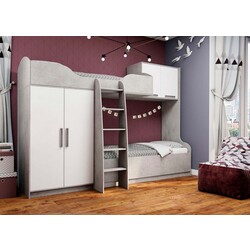 Pat suprapus SV-Mebel Grey 80x200 (Cement Light/White) Thumb