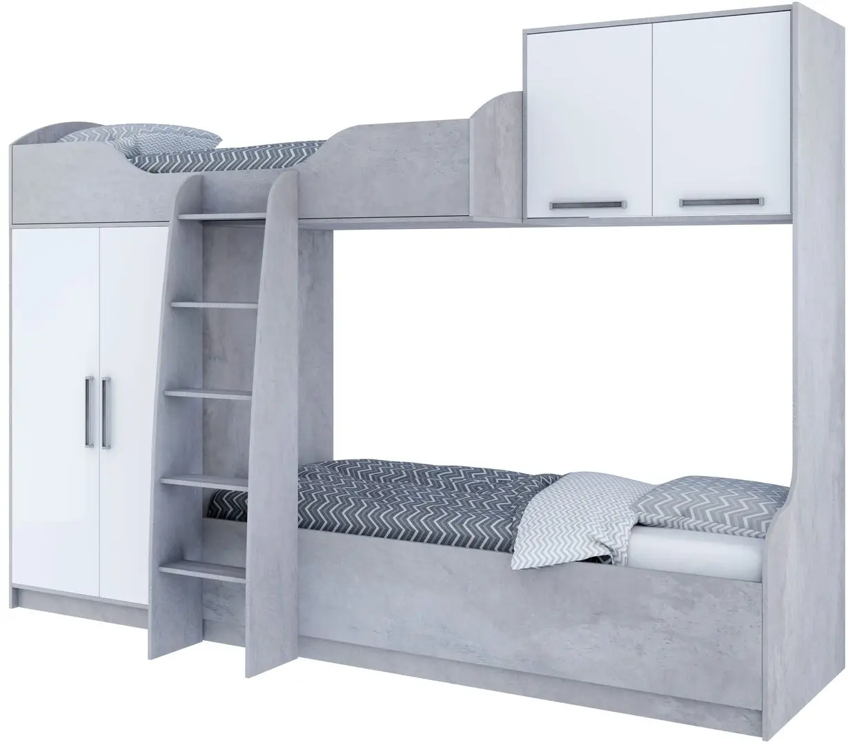 Pat suprapus SV-Mebel Grey 80x200 (Cement Light/White)