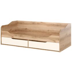 Pat-canapea cu sertare SV-Mebel Rio 1 90x200 (Delano Oak/White)