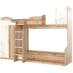 Pat suprapus SV-Mebel Rio 1 80x200 Delano Oak/White (cu imprimare foto)