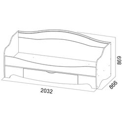 Pat SV-mebel Akvarel 1 80х200 (Ash Anchor Light/White Matt) Thumb