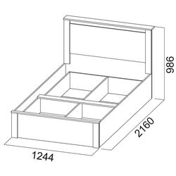 Pat SV-Mebel Gamma 20 120x200 (Ash Anchor Light/Wenge Oak) Thumb