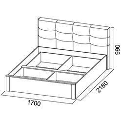Pat SV-Mebel Gamma 20 160x200 Ash Anchor Light/Wenge (cu spatar moale) Thumb
