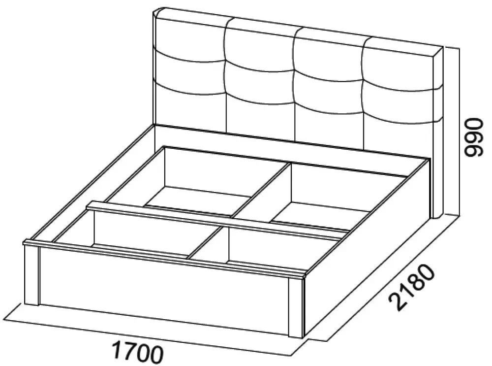 Pat SV-Mebel Gamma 20 160x200 Ash Anchor Light/Wenge (cu spatar moale) - 2