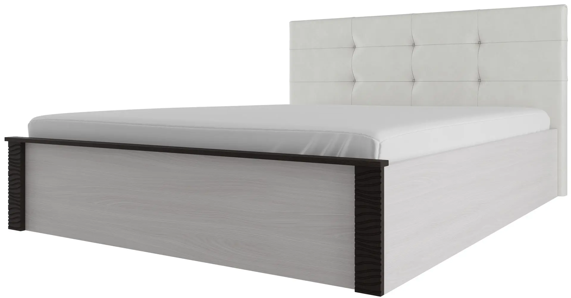 Pat SV-Mebel Gamma 20 160x200 Ash Anchor Light/Wenge (cu spatar moale)