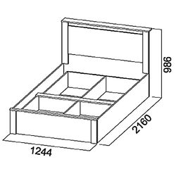 Pat SV-Mebel Gamma 20 Nr.2 120x200 (Ash Anchor Light/Sandalwood Light) Thumb