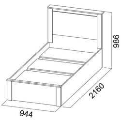 Pat SV-Mebel Gamma 20 90x200 (Ash Anchor Light/Wenge) Thumb