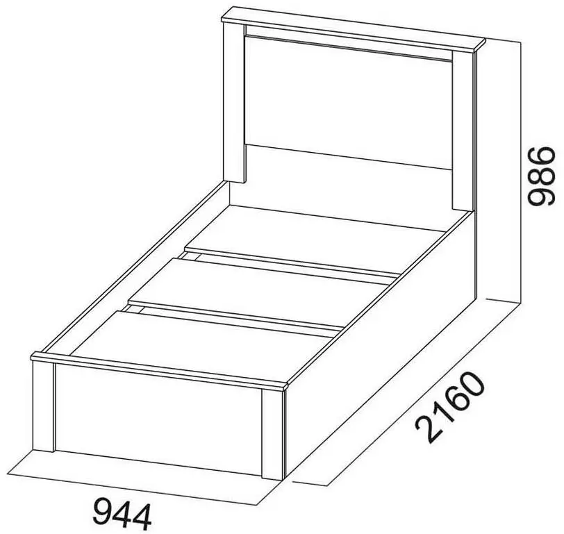Pat SV-Mebel Gamma 20 90x200 (Ash Anchor Light/Wenge)