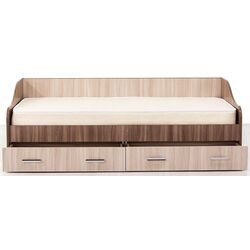 Pat SV-mebel Gorod 90х200 Ash Shimo Dark/Ash Shimo Light (cu sertare)