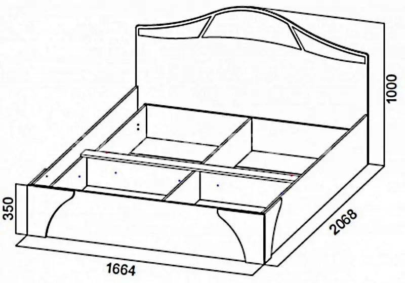 Pat SV-mebel Laguna 5 Nr.2 160x200 (Wenge Oak/Milky Oak) - 2