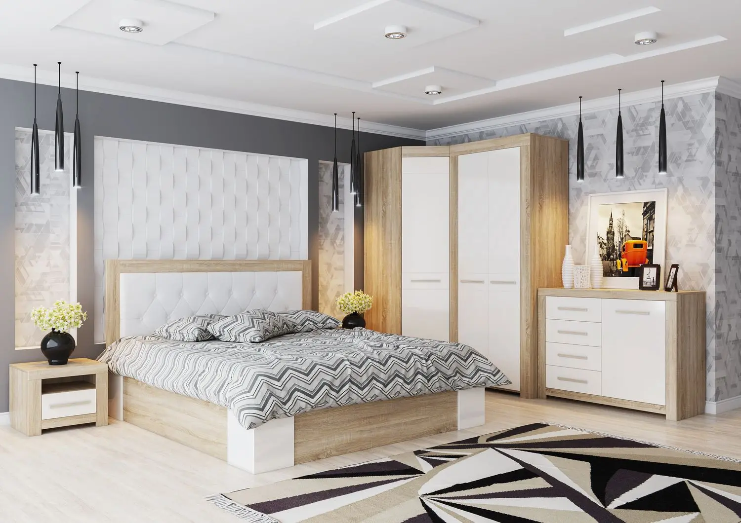 Pat SV-mebel Laguna 6 140x200 (Sonoma Oak/Pearl) - 3