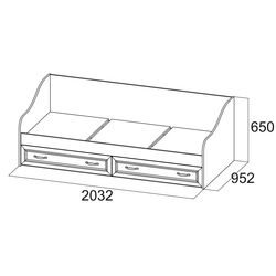 Pat SV-Mebel Vega Seriya №2 ДМ-09 90х200 (Pine Karelia) Thumb