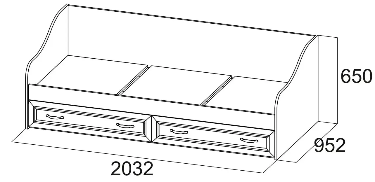 Pat SV-Mebel Vega Seriya №2 ДМ-09 90х200 (Pine Karelia)