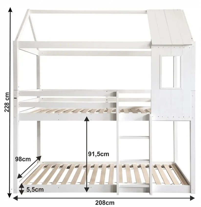 Pat suprapus Tempo Kondela Atrisa 90x200 (White)