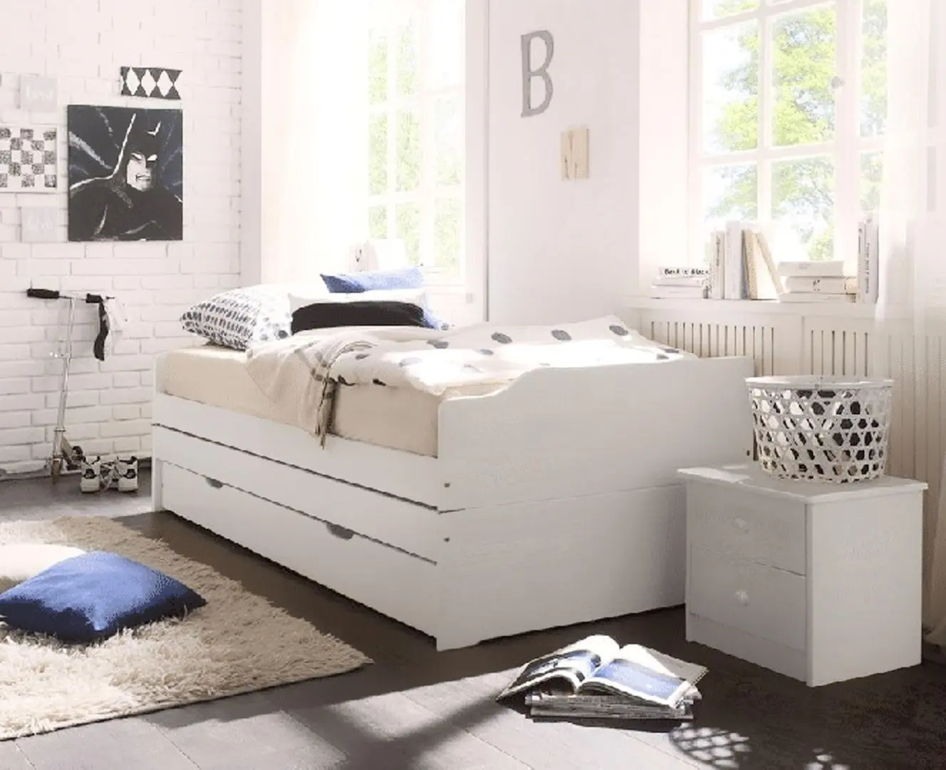 Pat extensibil Tempo Kondela Flopy 90x200 (White)