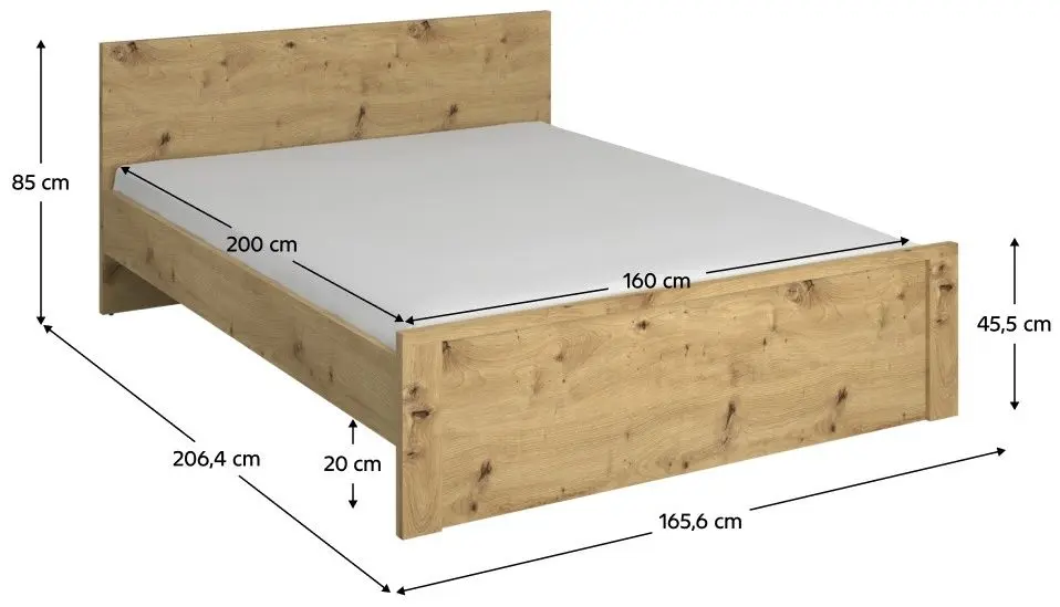 Pat Tempo Kondela Airon 160x200 (Artisan Oak)