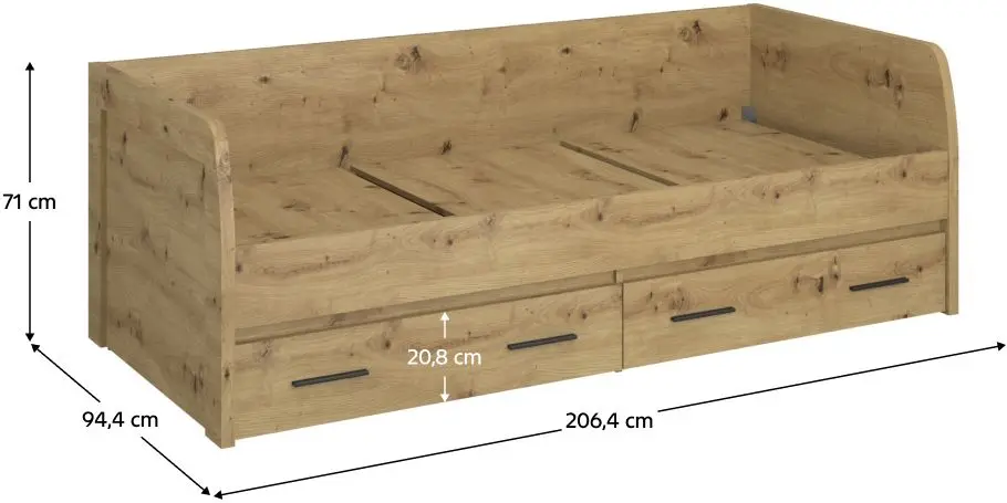 Pat Tempo Kondela Airon 2S 90x200 (Artisan Oak)