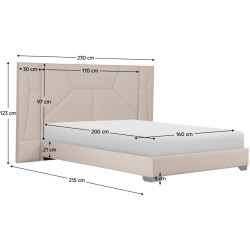 Кровать Tempo Kondela Altesa 160x200 (Beige) Thumb