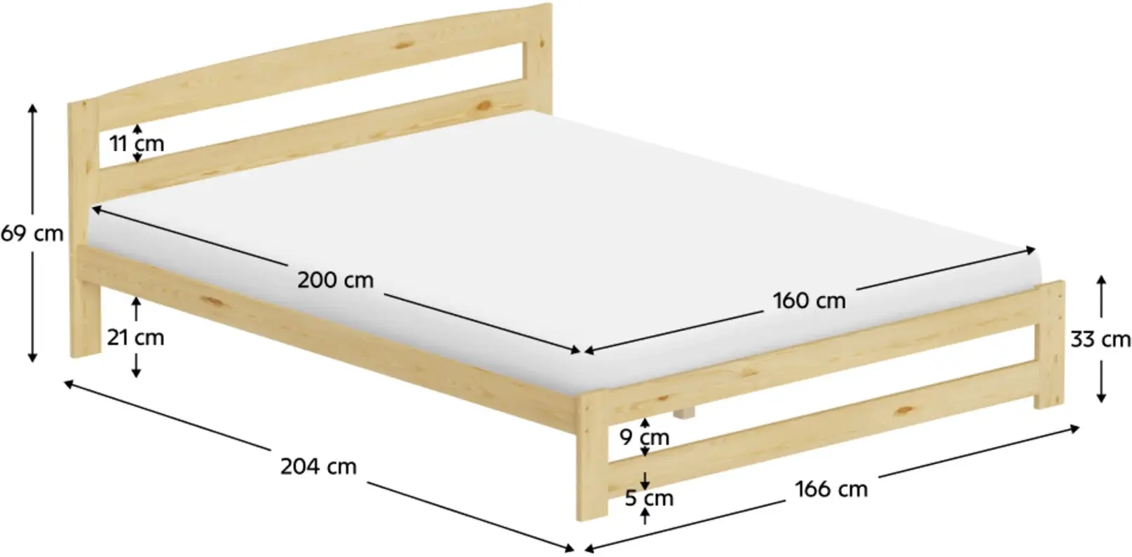 Кровать Tempo Kondela Azra 160x200 (Natural) - 5