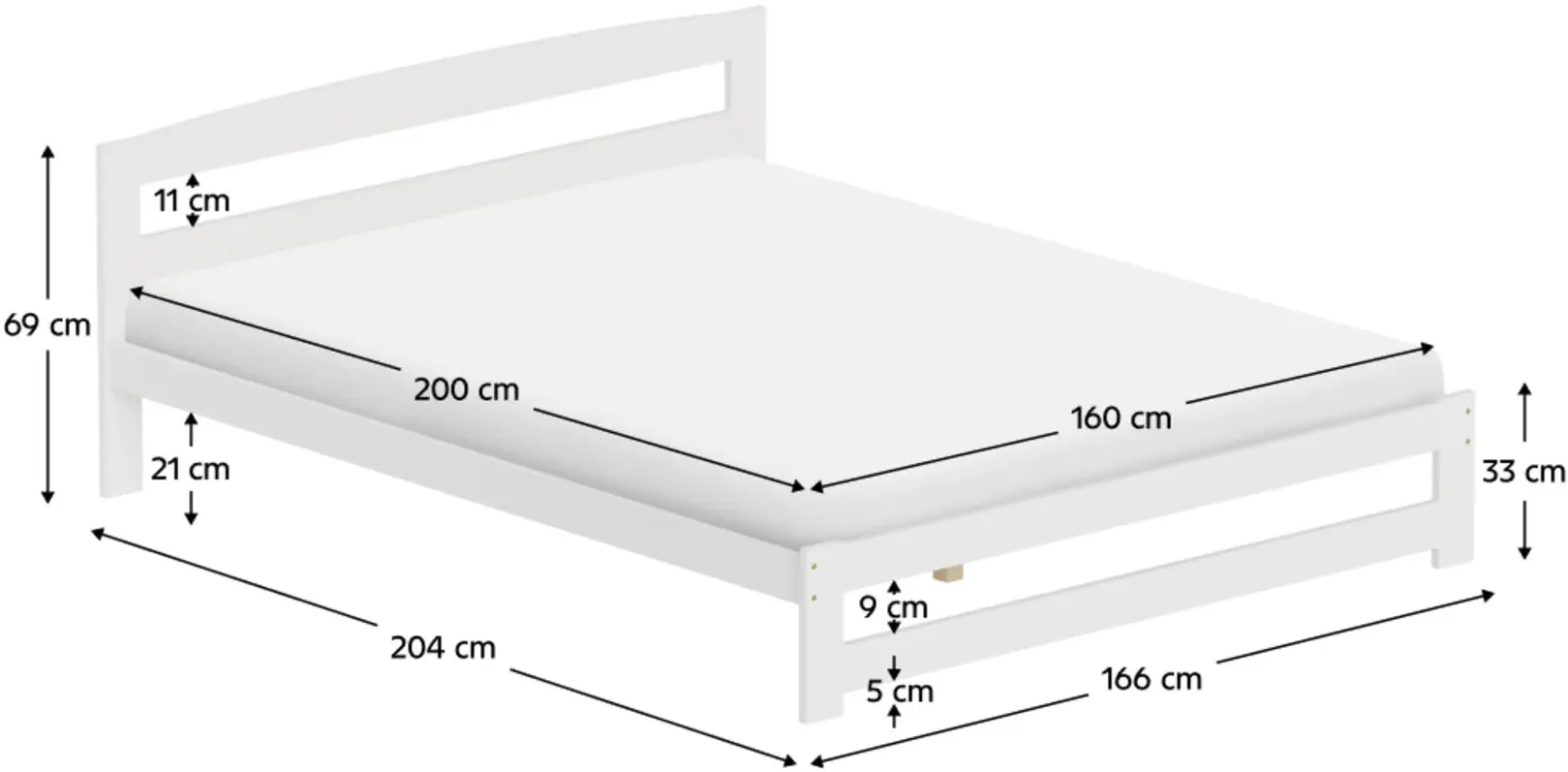 Кровать Tempo Kondela Azra 160x200 (White) - 5