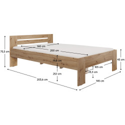 Pat Tempo Kondela Basis 140x200 (Artisan Oak) Thumb