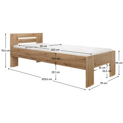 Pat Tempo Kondela Basis 90x200 (Artisan Oak) Thumb