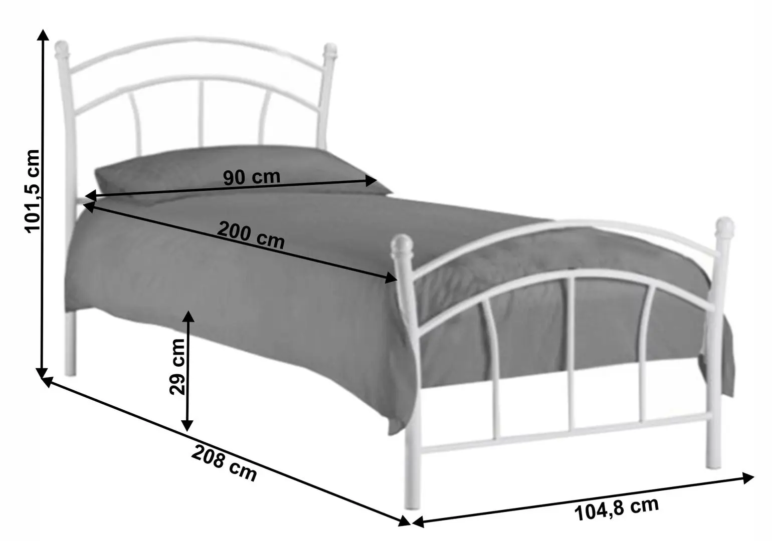Pat Tempo Kondela Burzum 90x200 (White)