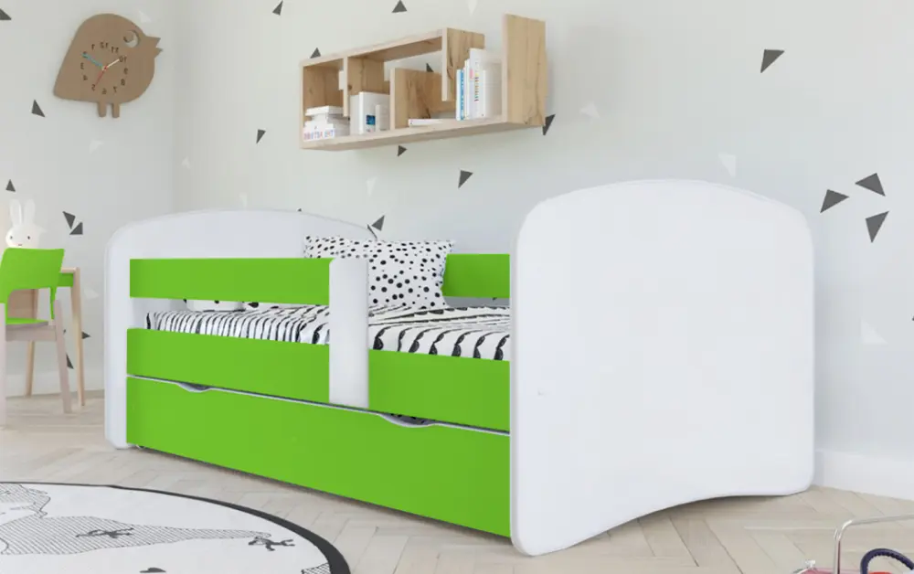 Кровать Tempo Kondela Cocolino 90x200 (White/Green)