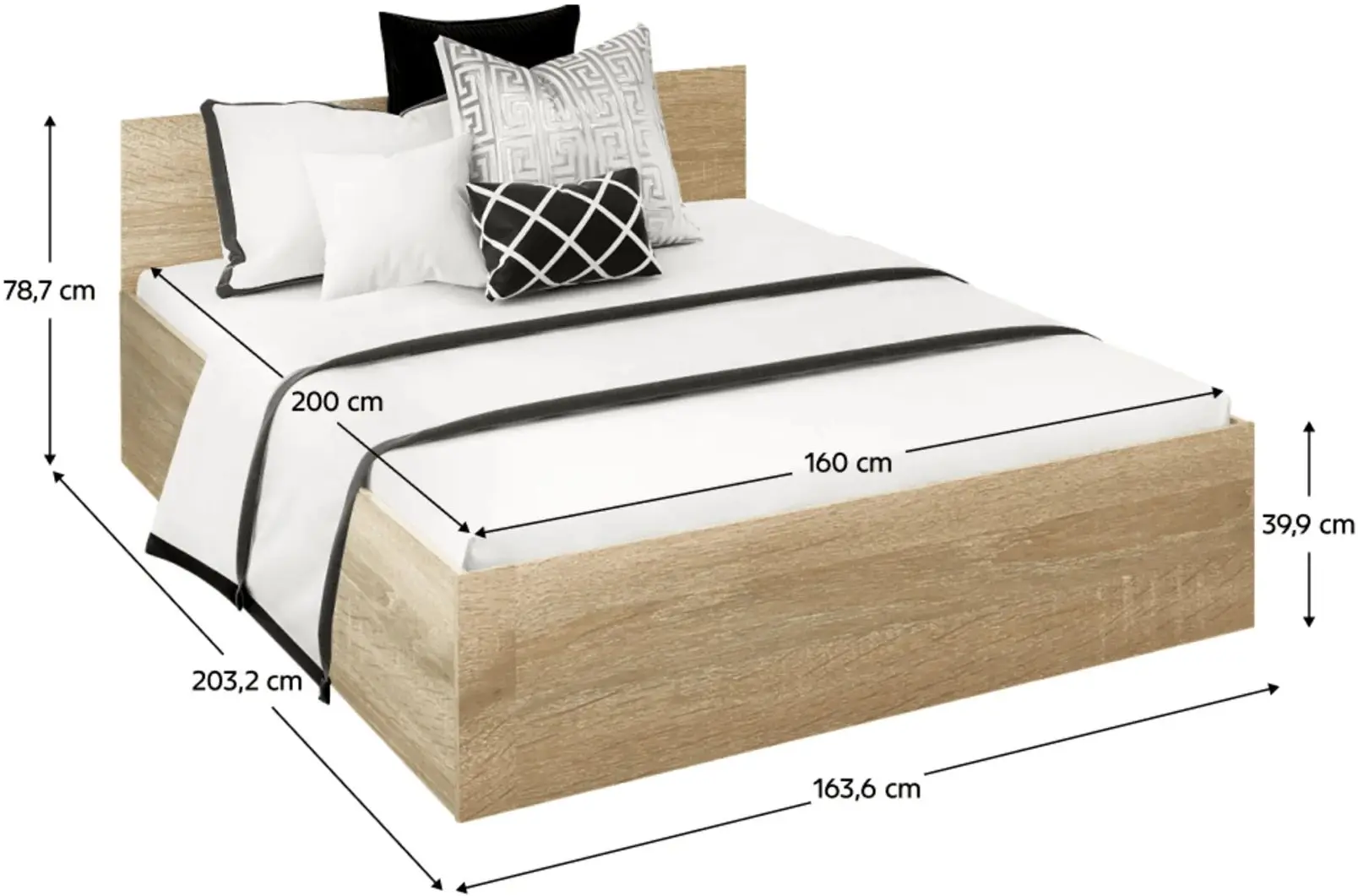 Pat Tempo Kondela Doli 160x200 (Sonoma Oak)