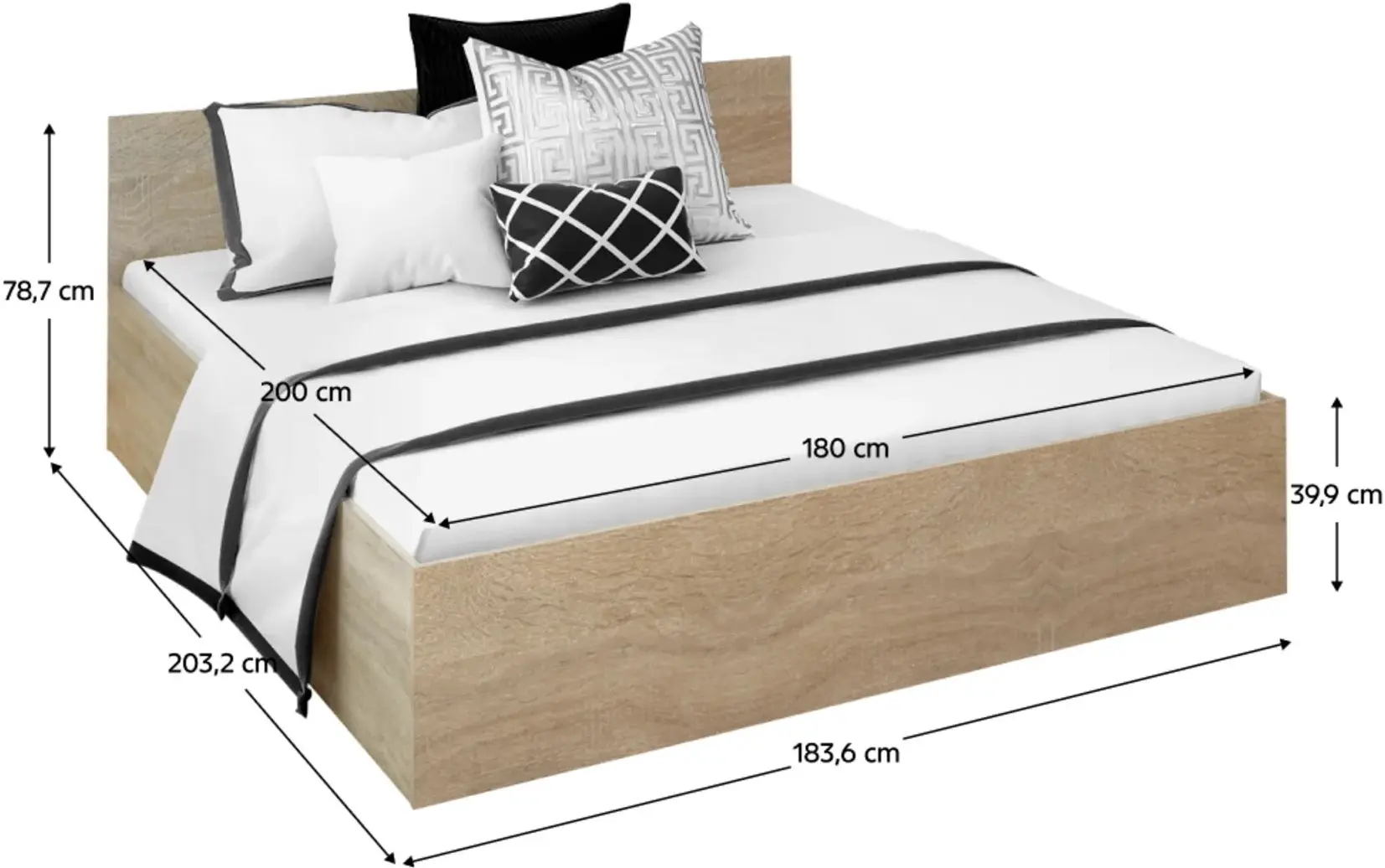 Pat Tempo Kondela Doli 180x200 (Sonoma Oak)