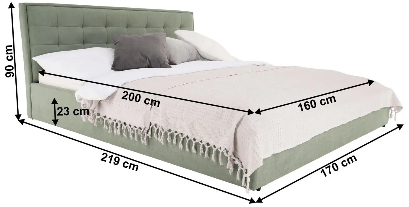 Pat Tempo Kondela Elsie cu mecanism de ridicare 160x200 (Mint)