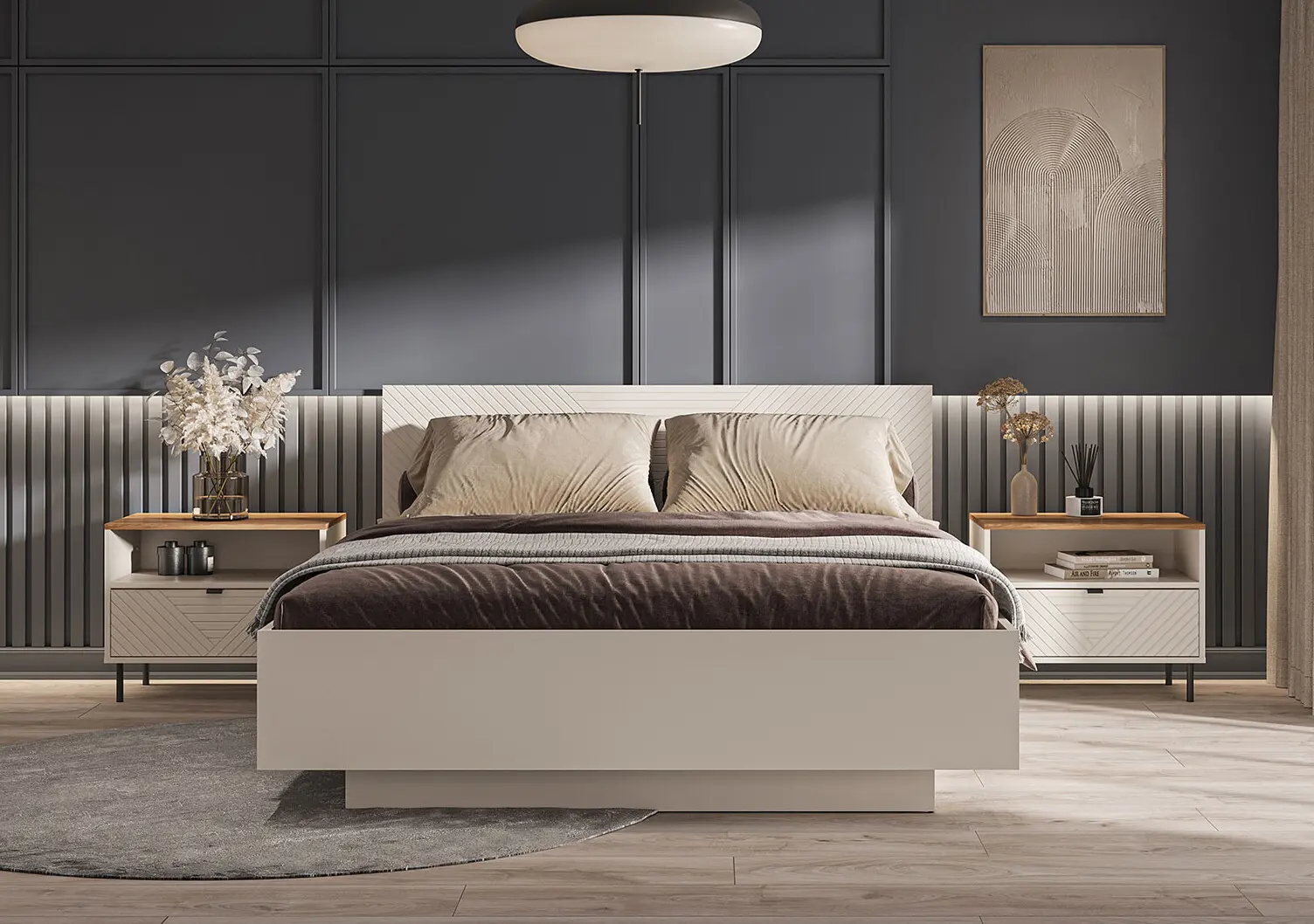 Pat Tempo Kondela Eyco 160x200 (Cashmere/Castello Oak)