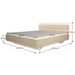 Pat Tempo Kondela Gabriela 160x200 (Sonoma Oak/White) Thumb