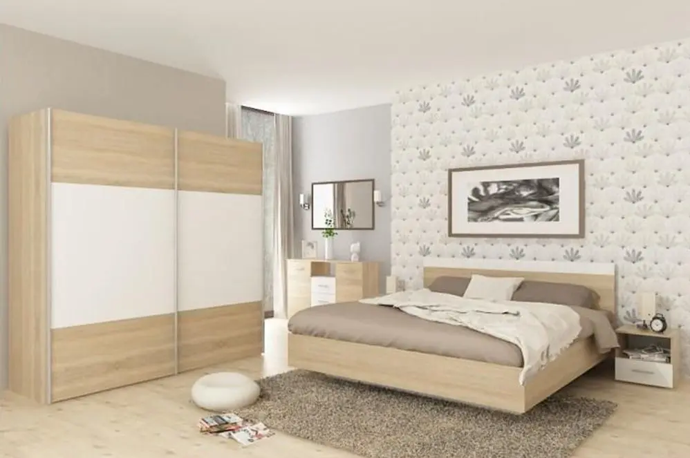 Pat Tempo Kondela Gabriela 160x200 (Sonoma Oak/White) - 4