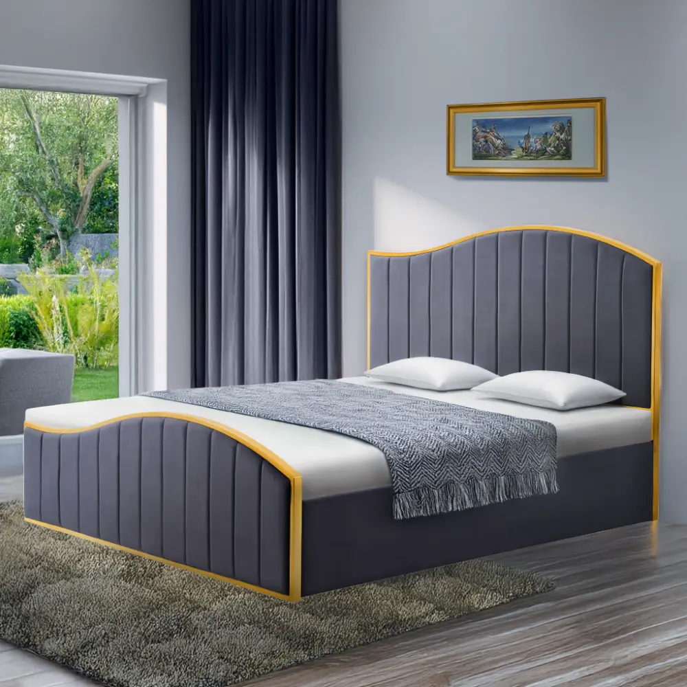 Pat Tempo Kondela Georgia 160x200 (Dark Gray/Golden)