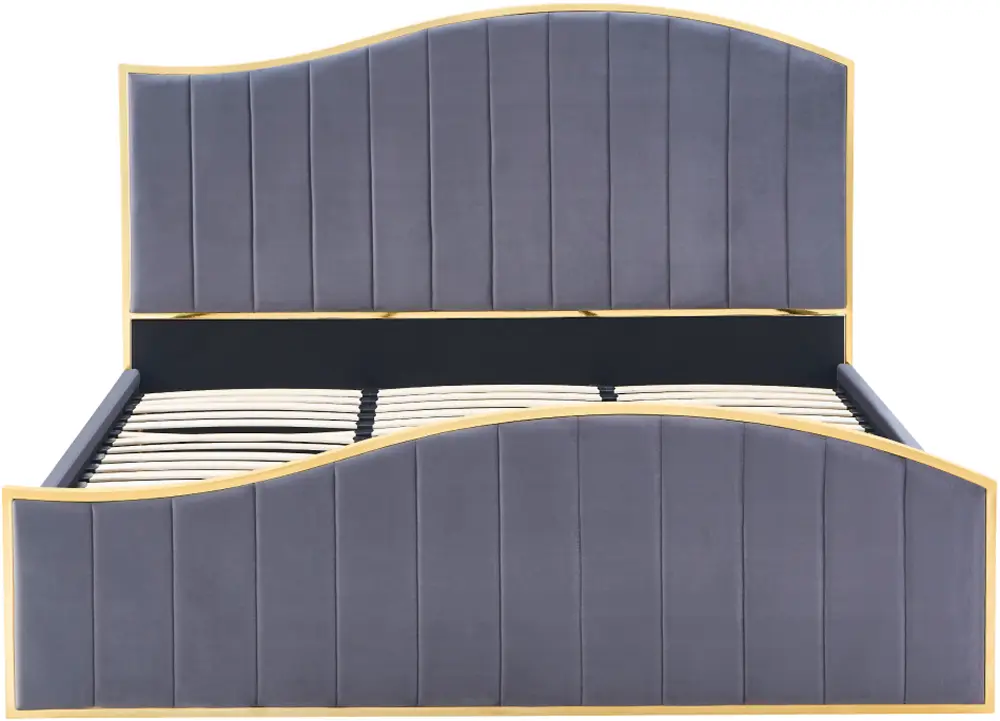 Pat Tempo Kondela Georgia 180x200 (Dark Gray/Golden)