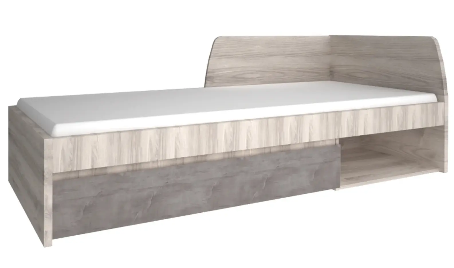 Кровать Tempo Kondela Jesi New 90x200 (Nairobi Chestnut/Onyx) - 3