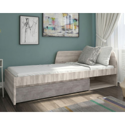 Кровать Tempo Kondela Jesi New 90x200 (Nairobi Chestnut/Onyx)