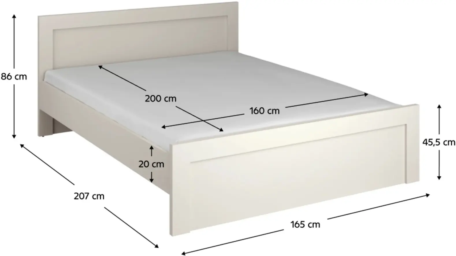 Кровать Tempo Kondela Karos 160x200 (Cashmere) - 4