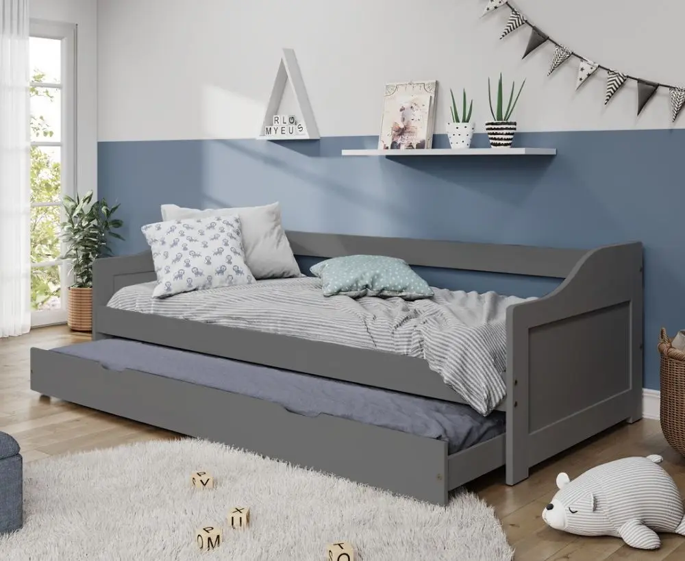 Pat Tempo Kondela Laura New cu pat retractabil 90x200 (Gray)