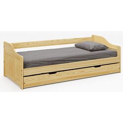 Кровать Tempo Kondela Laura New с выдвижной кроватью 90x200 (Natural) Thumb