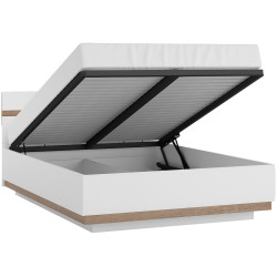 Кровать Tempo Kondela Lynatet 97 140x200 (Sonoma Oak/Glossy White) Thumb