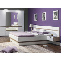 Pat Tempo Kondela Lynatet 97 140x200 (Sonoma Oak/Glossy White)