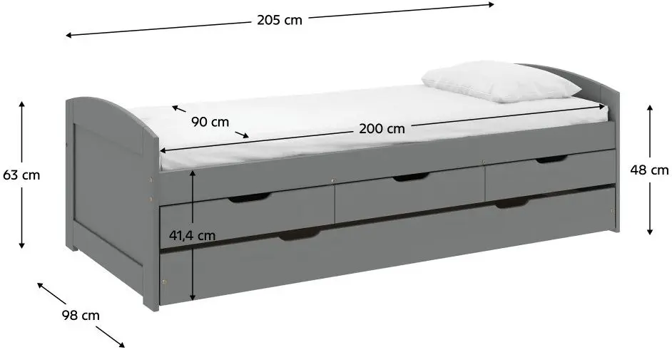 Pat Tempo Kondela Marinella New 90x200 (Gray)